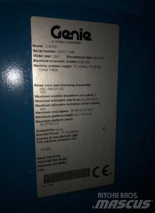 Genie Z 80/60 Elevadores braços articulados