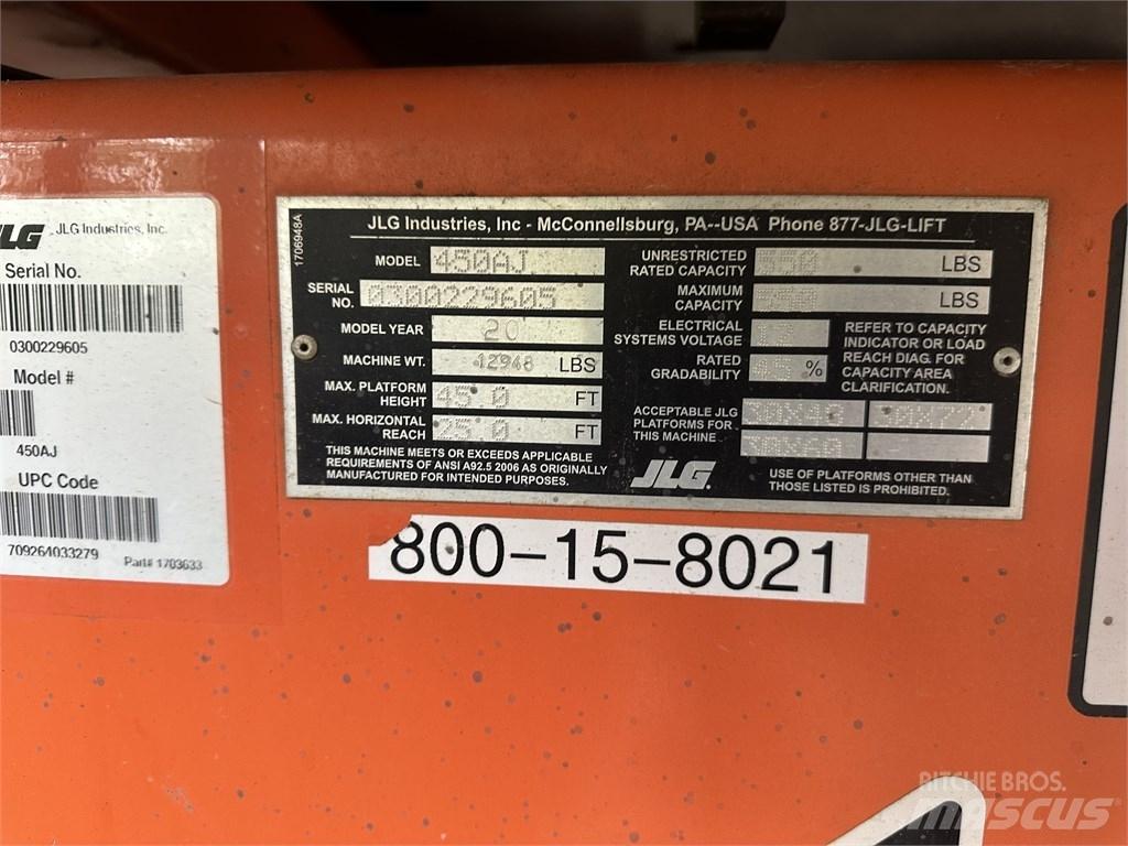 JLG 450 AJ Elevadores braços articulados