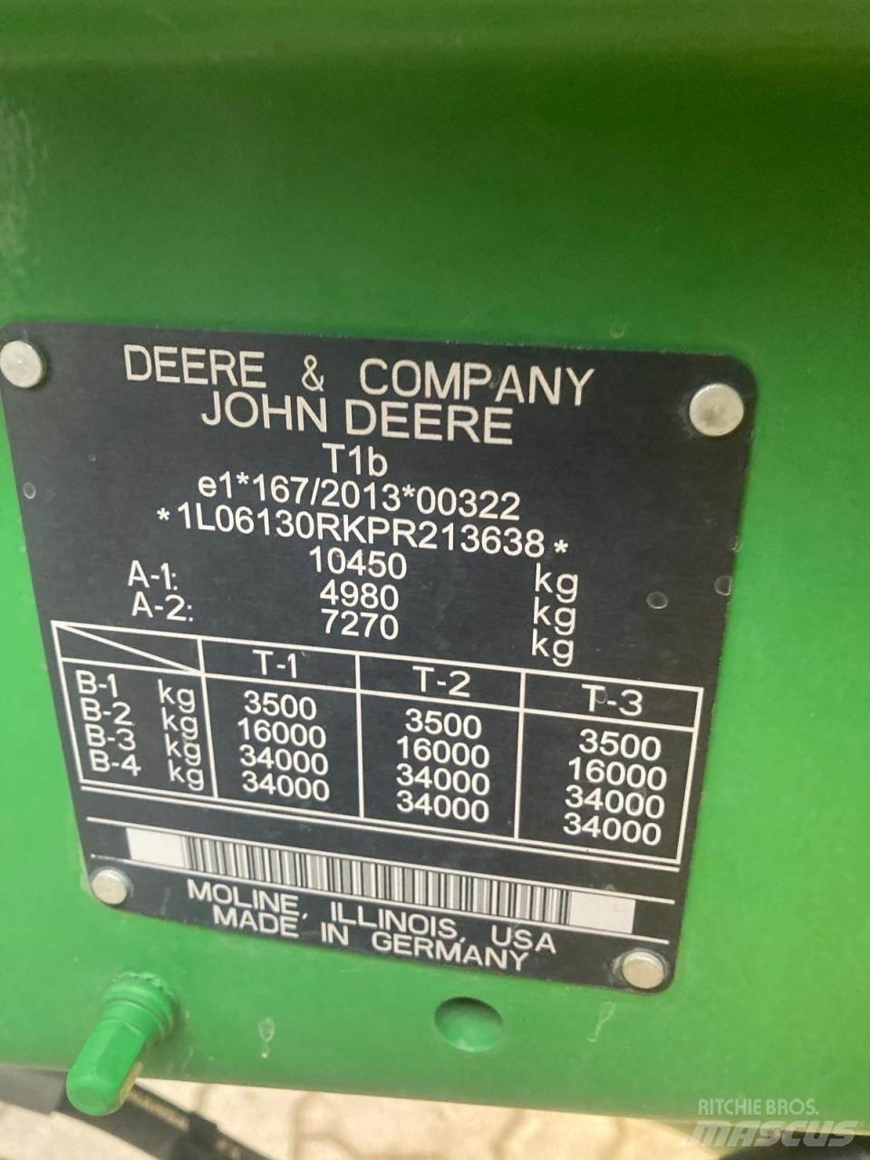 John Deere 6R 130 Tratores Agrícolas usados