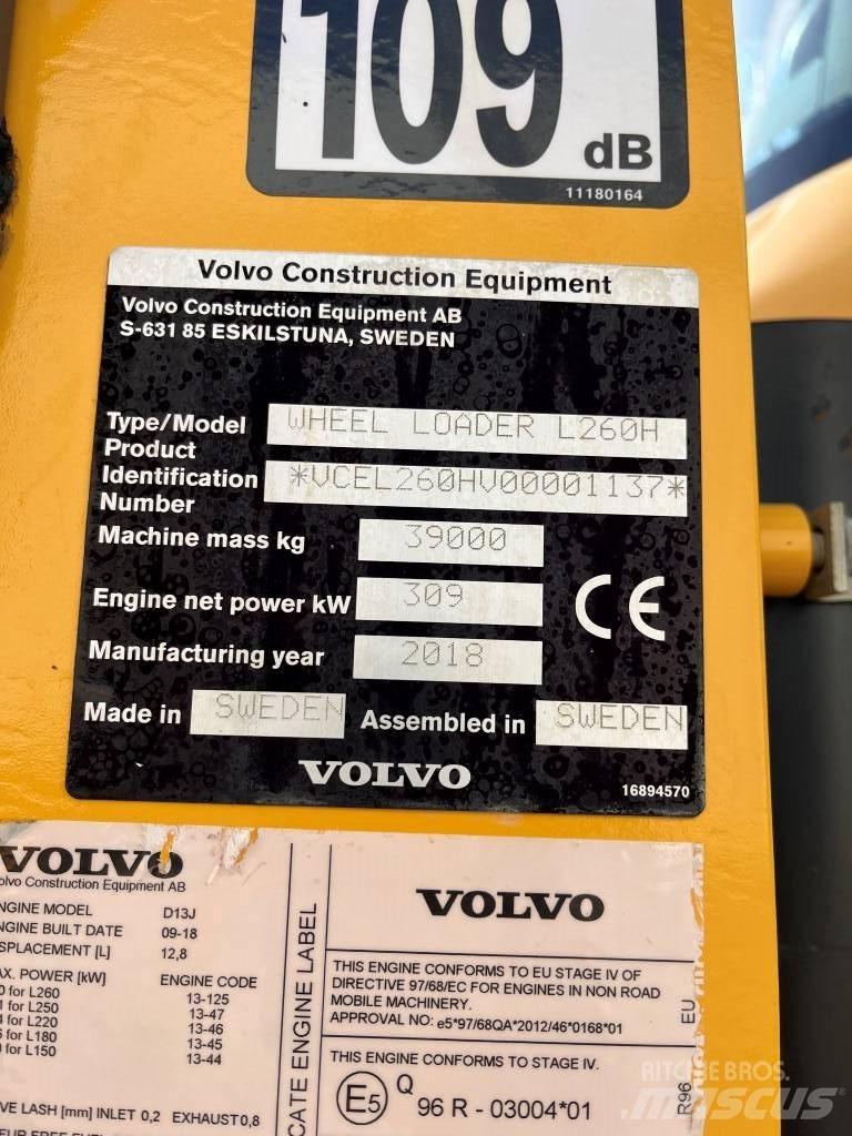 Volvo L260H Pás carregadoras de rodas