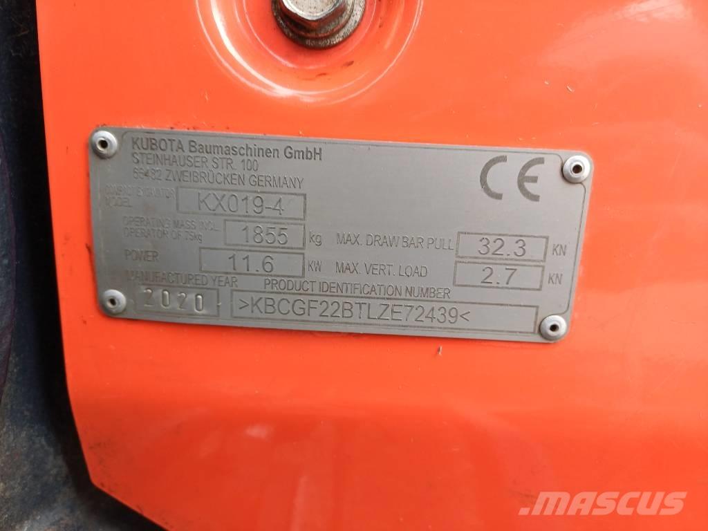Kubota KX 019-4 Mini Escavadoras <7t