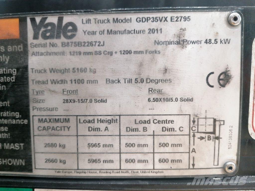Yale GDP35VX Empilhadores Diesel
