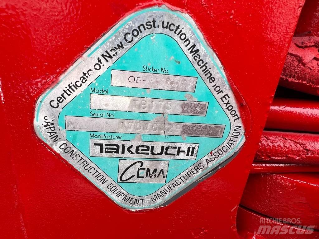 Takeuchi TB175 Escavadoras Midi 7t - 12t