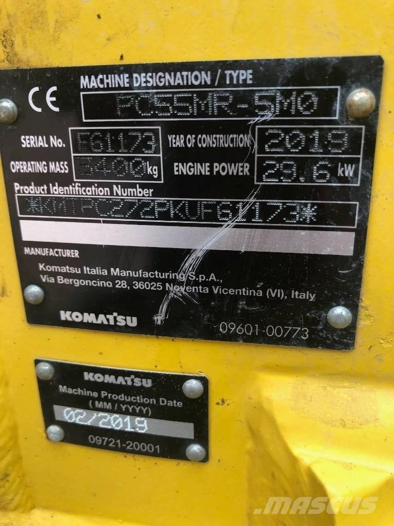 Komatsu PC55MR- 5MO Mini Escavadoras <7t