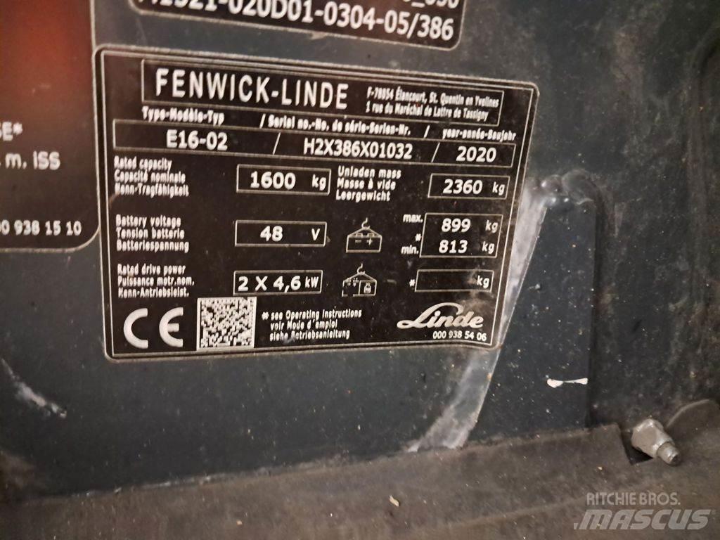 Linde E16-02 Empilhadores eléctricos