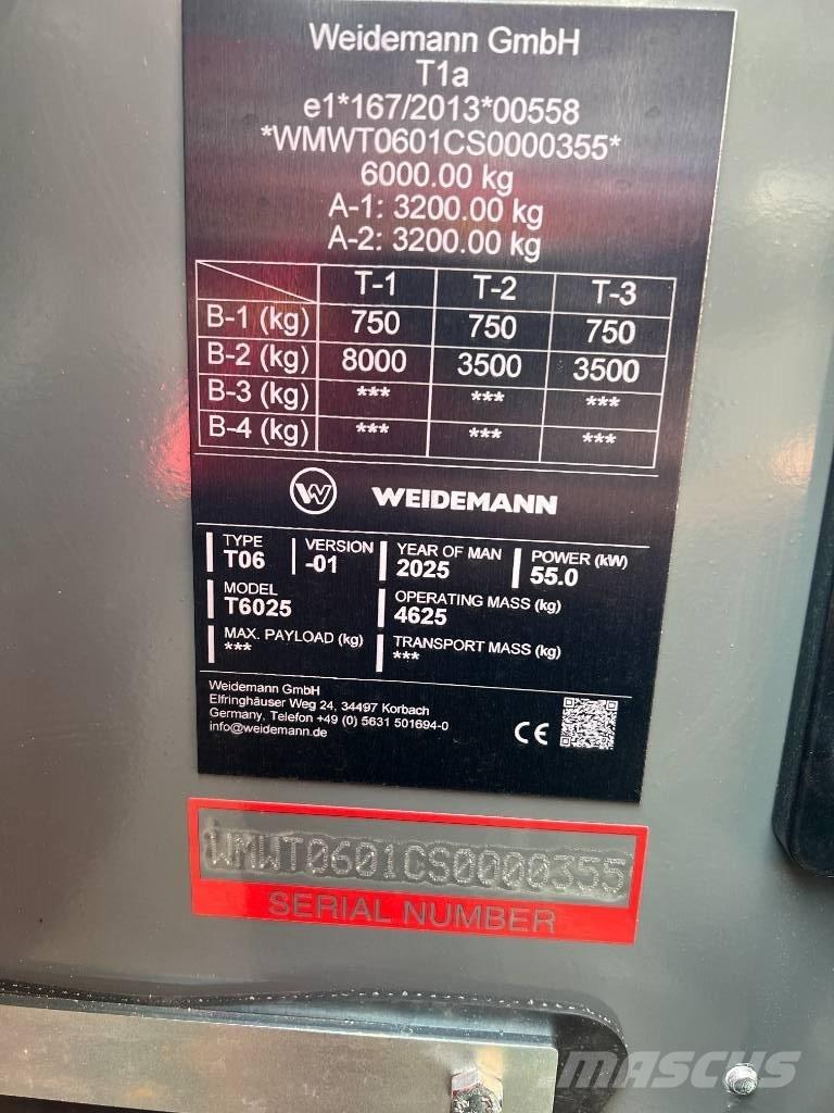 Weidemann T6025 Carregadoras rodas telescópicas