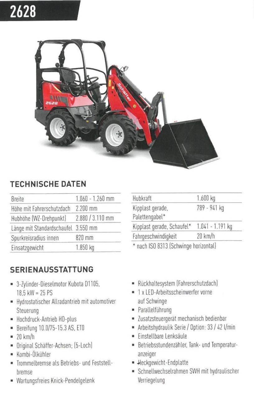 Schäffer 2628 Mini carregadoras