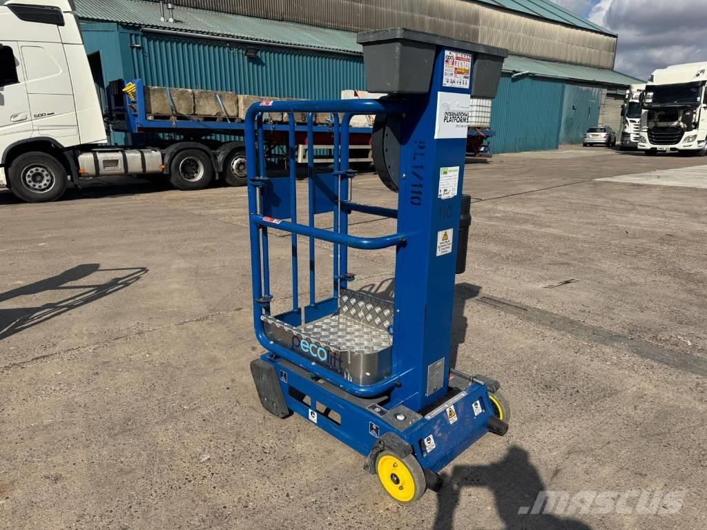 JLG Peco Lift Plataformas mastro vertical propulsão manual