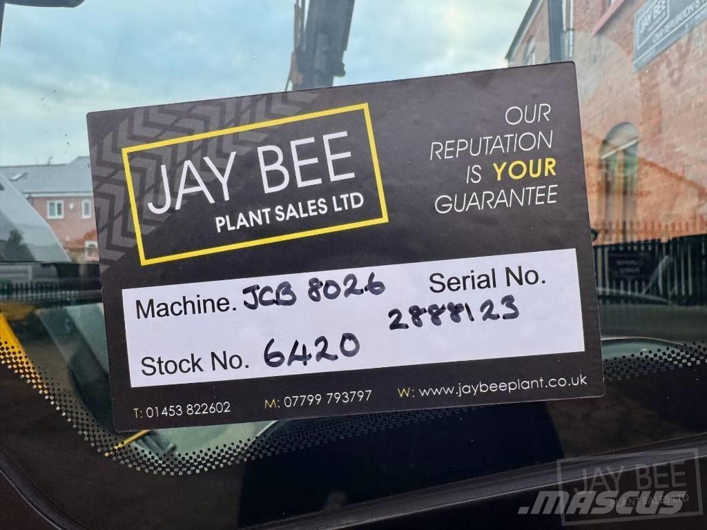 JCB 8026 CTS Mini Escavadoras <7t