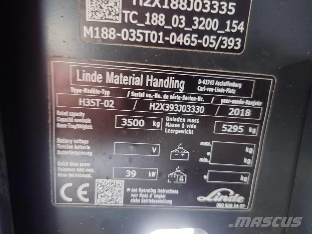 Linde H35T/393-02 Empilhadores a gás