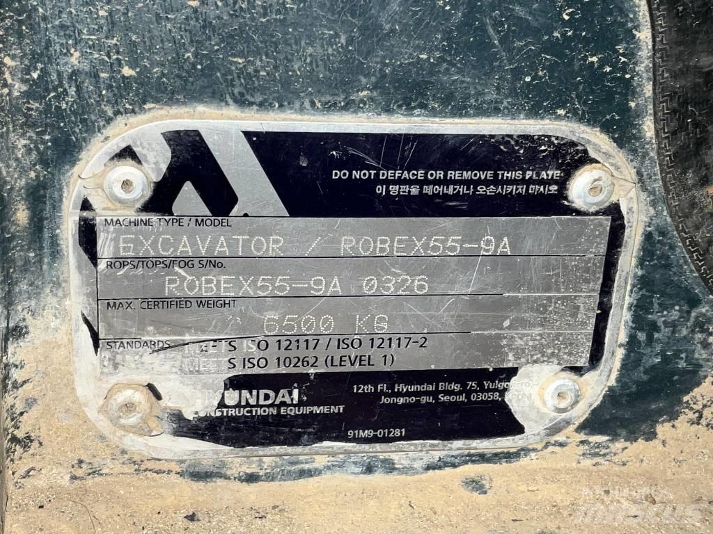 Hyundai Robex 55-9 A Cabines e interior máquinas construção
