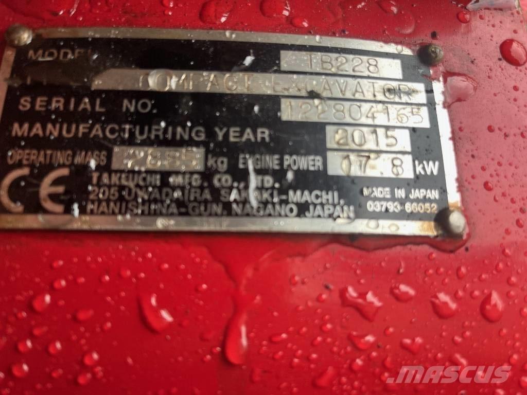Takeuchi TB 228 Mini Escavadoras <7t