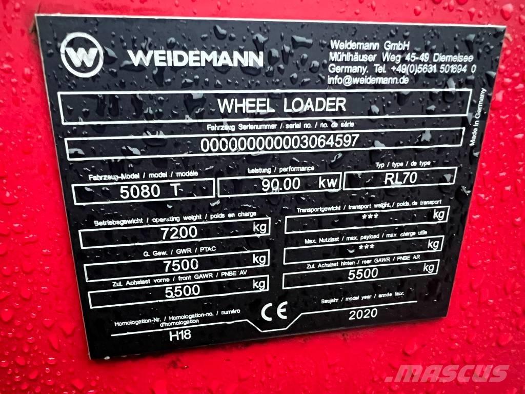 Weidemann 5080T Carregadoras rodas telescópicas