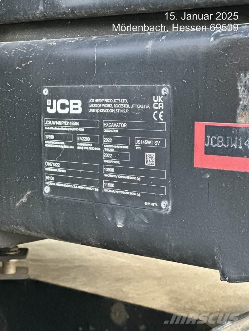 JCB JS145W PLUS Escavadoras de rodas