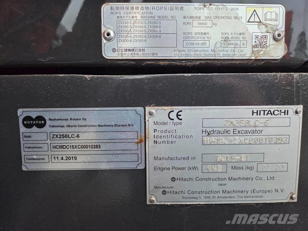 Hitachi ZX 250 LC-6 Escavadoras de rastos