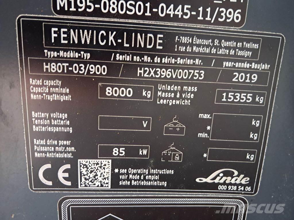 Linde H80T/03-900 Empilhadores a gás