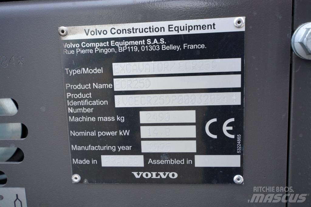Volvo ECR 25 D Mini Escavadoras <7t