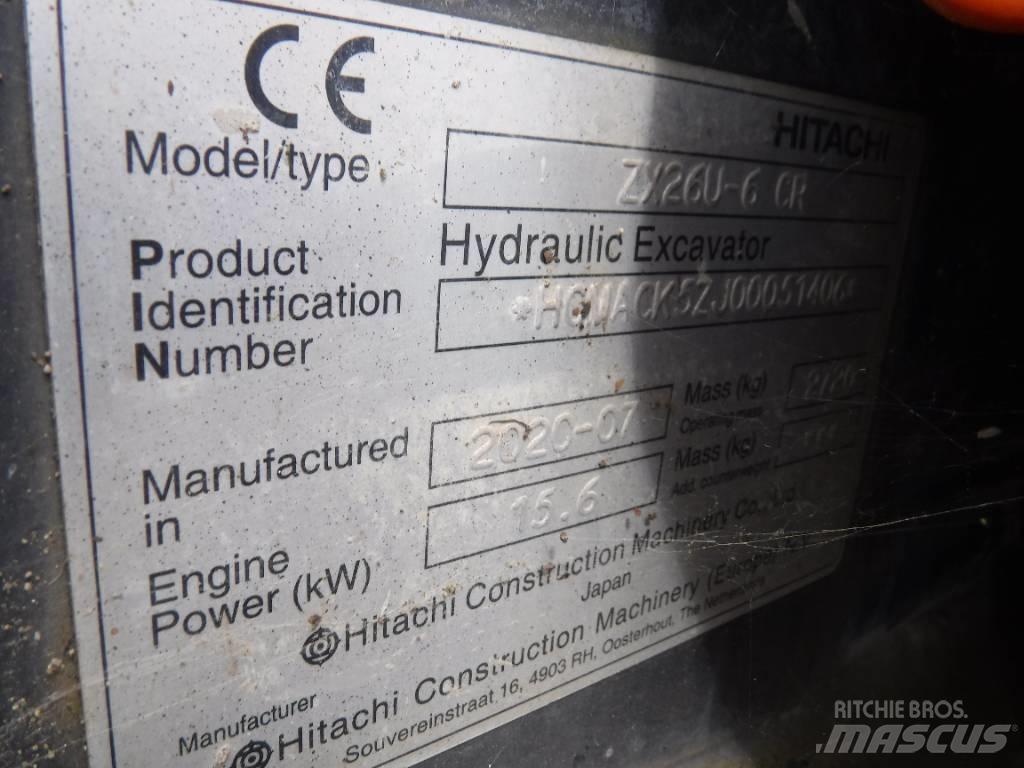 Hitachi ZX 26 U-6 Mini Escavadoras <7t