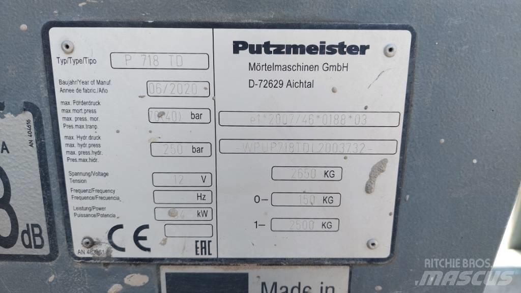 Putzmeister P 718 TD Camiões bomba Betão