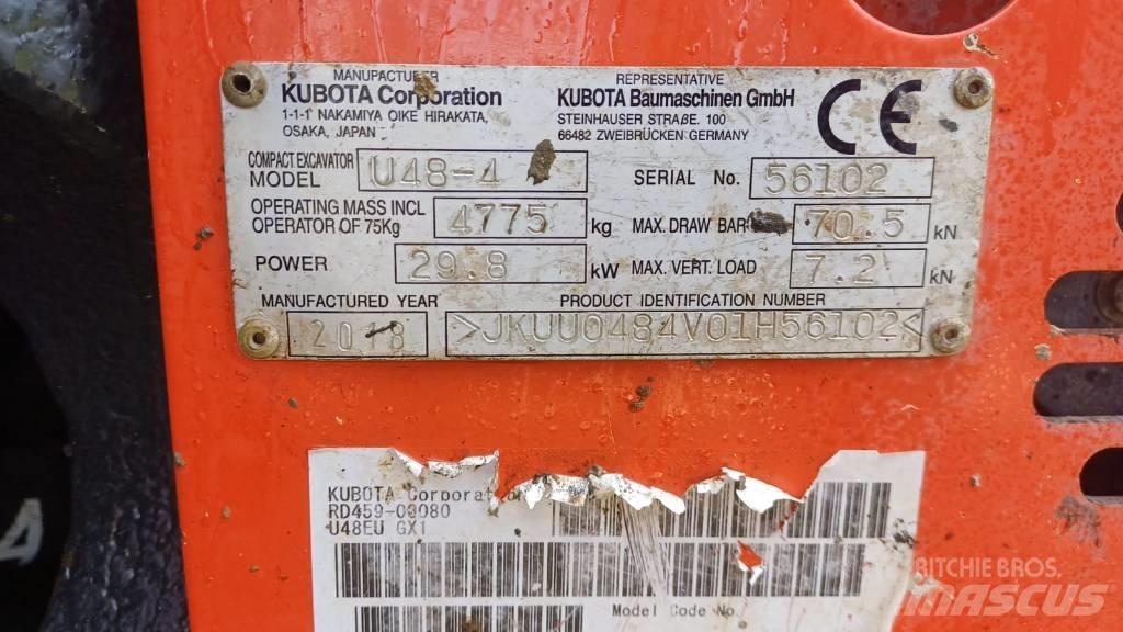 Kubota U 48-4 Mini Escavadoras <7t