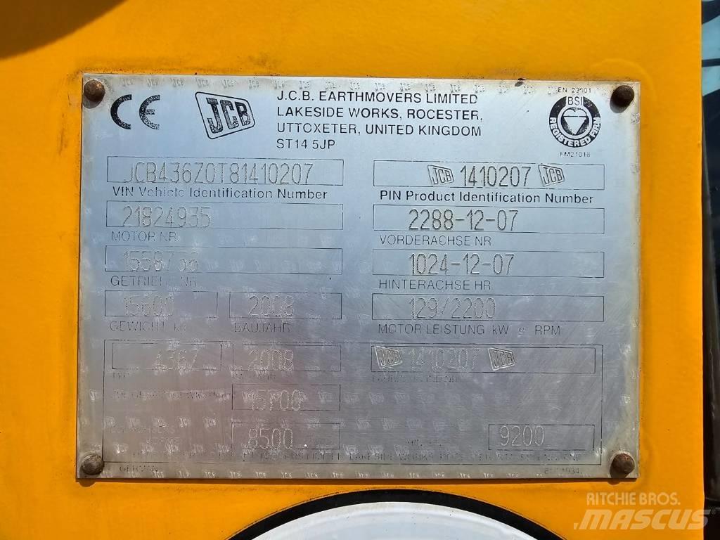 JCB 436 ZX Pás carregadoras de rodas