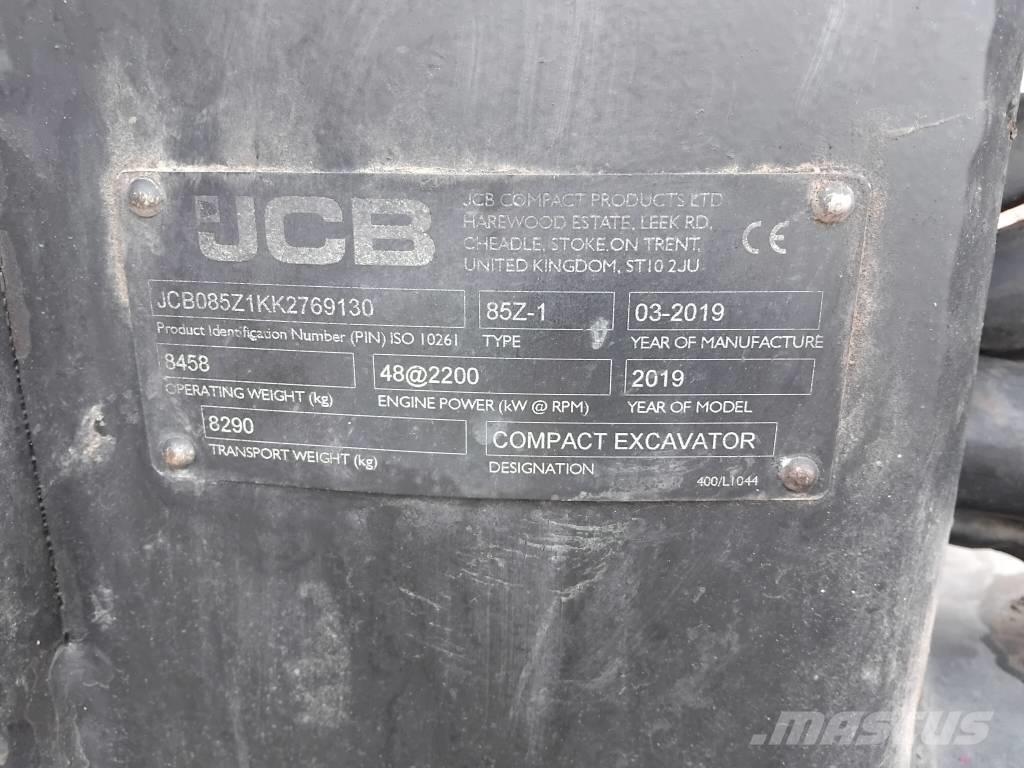 JCB 85 Z Mini Escavadoras <7t