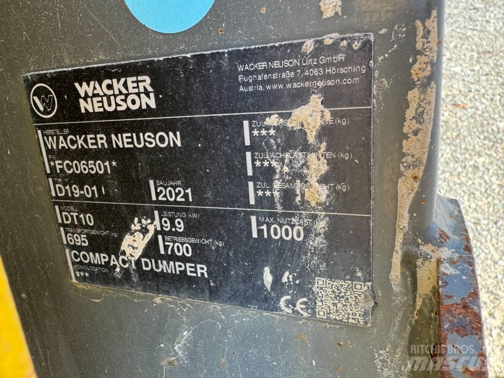 Wacker Neuson DT10 Dumpers de lagartas