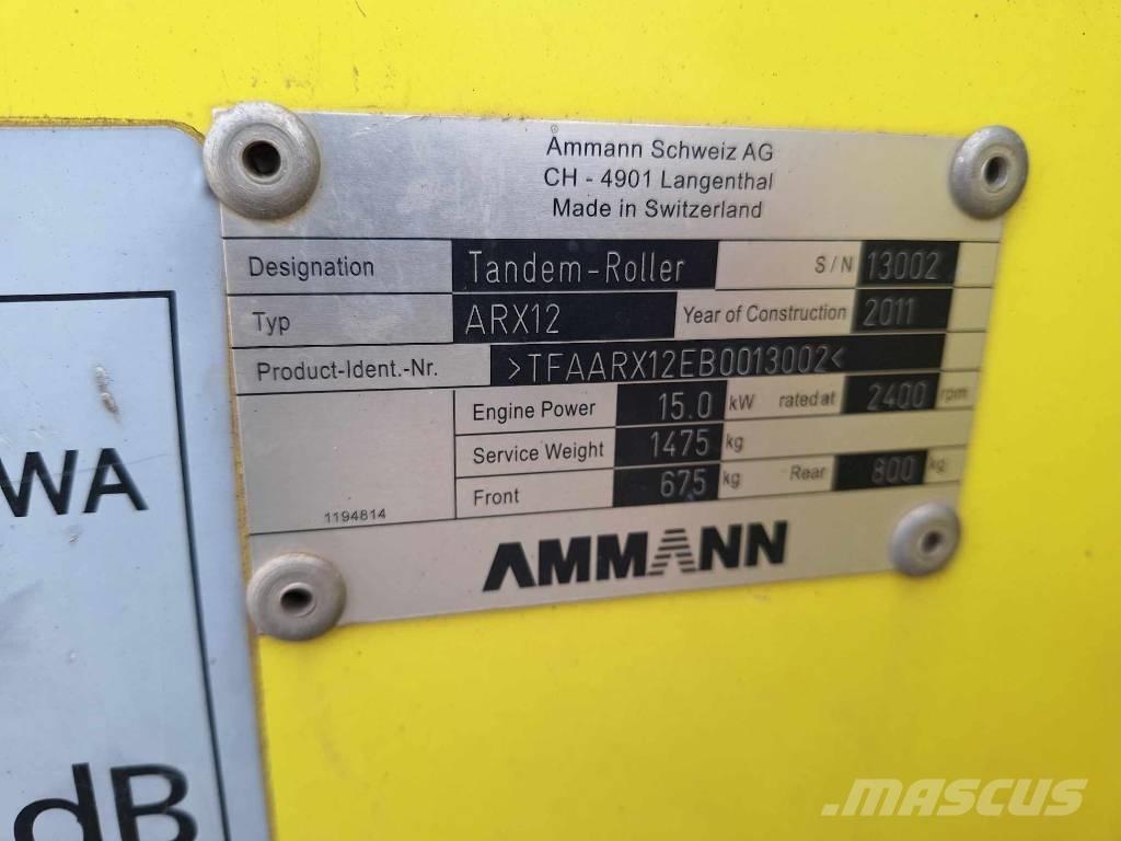 Ammann ARX 12 Cilindros Compactadores tandem