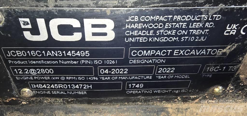JCB 16C-1 Mini Escavadoras <7t