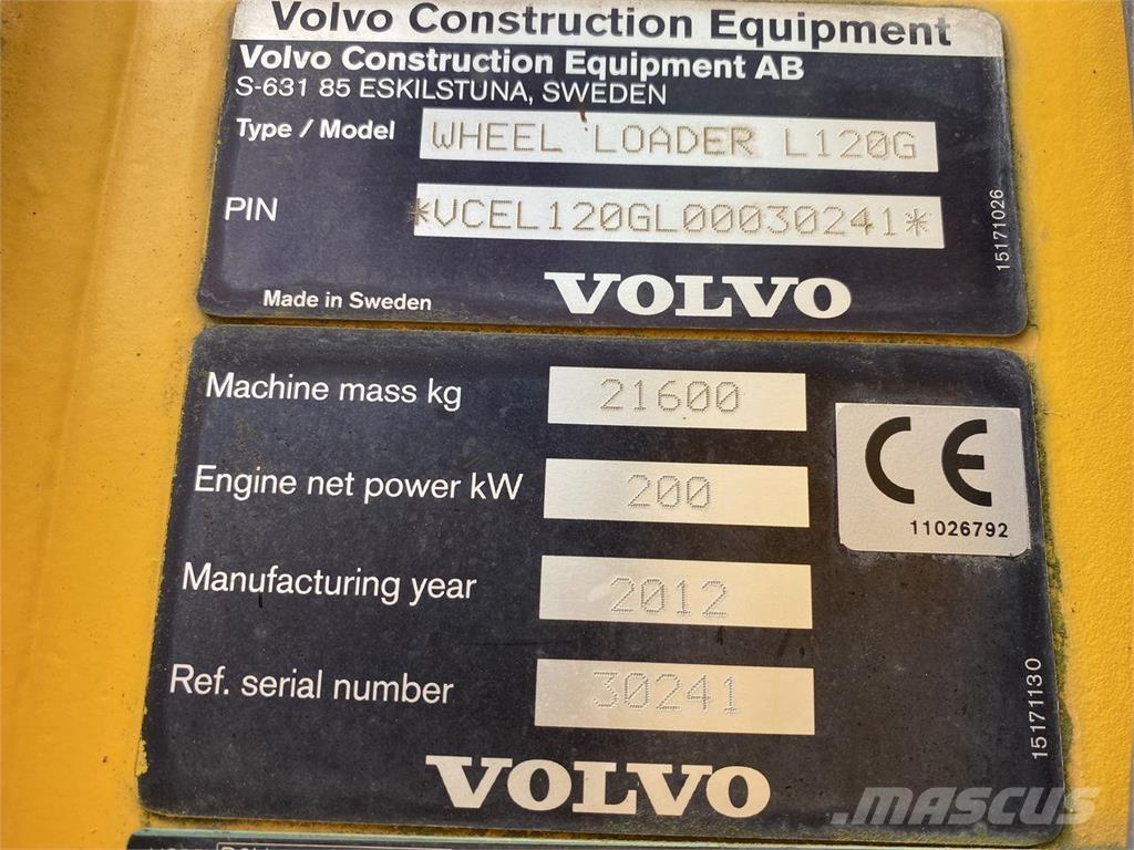 Volvo L120G Pás carregadoras de rodas