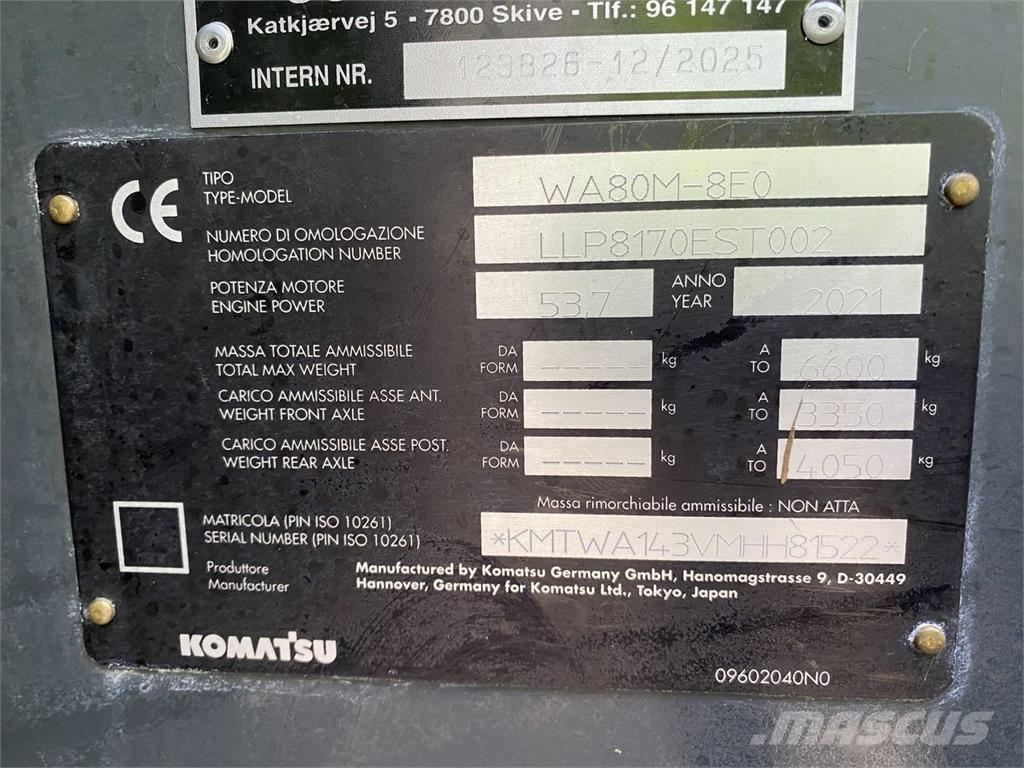 Komatsu WA80M-8EO Carregadora multifunções
