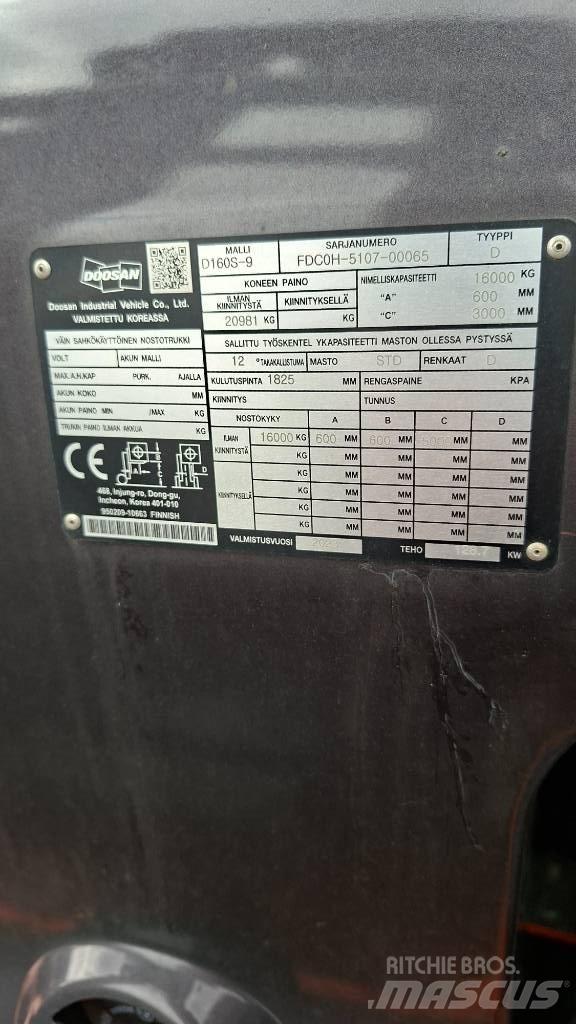 Doosan D160S-9 Empilhadores Diesel