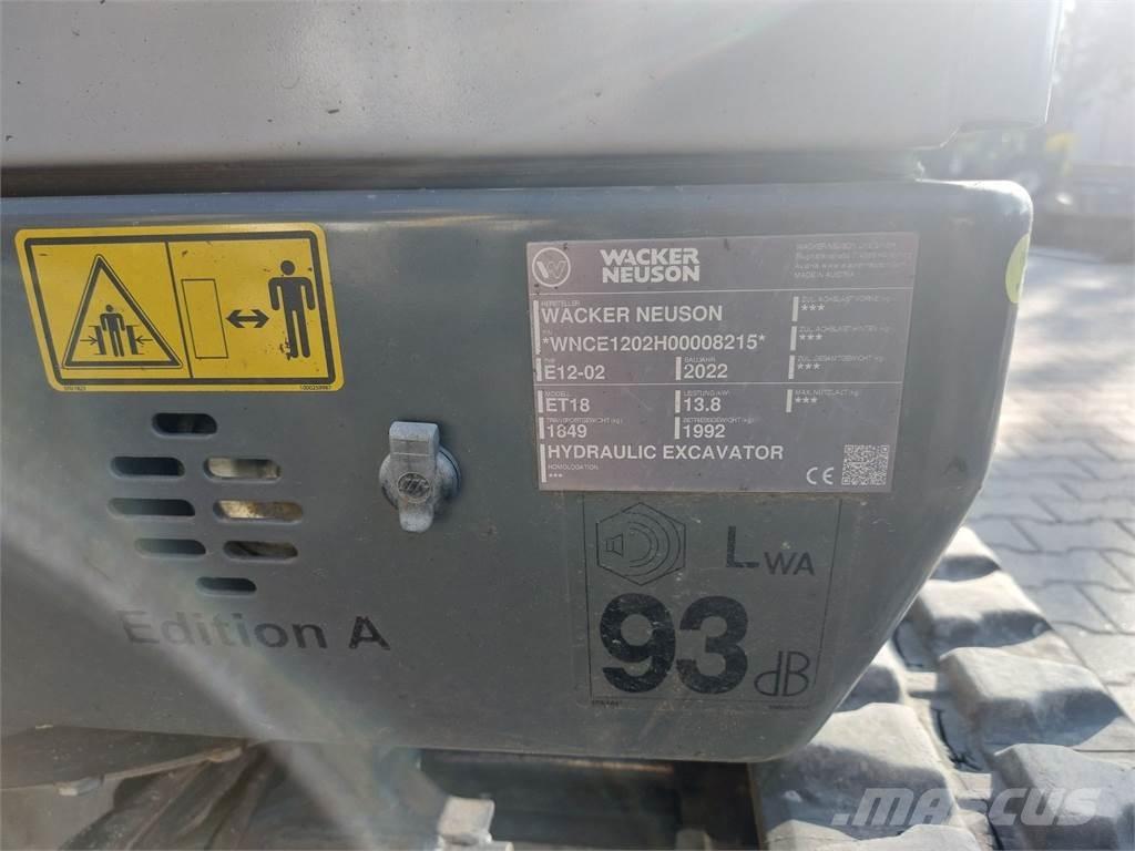 Wacker Neuson ET18 Escavadoras de rastos