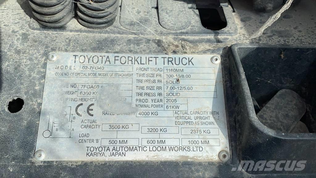 Toyota 02-7 FG 40 Empilhadores a gás