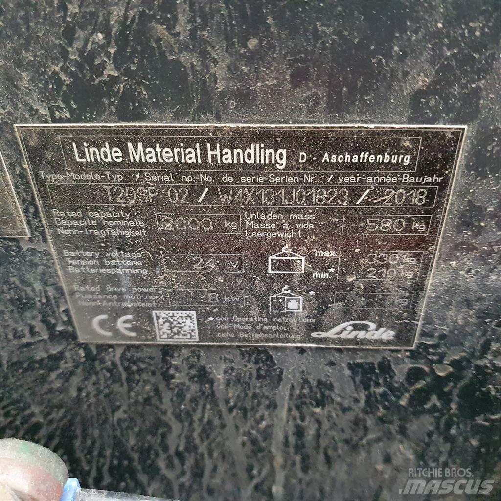Linde T20SP kurz Porta palettes
