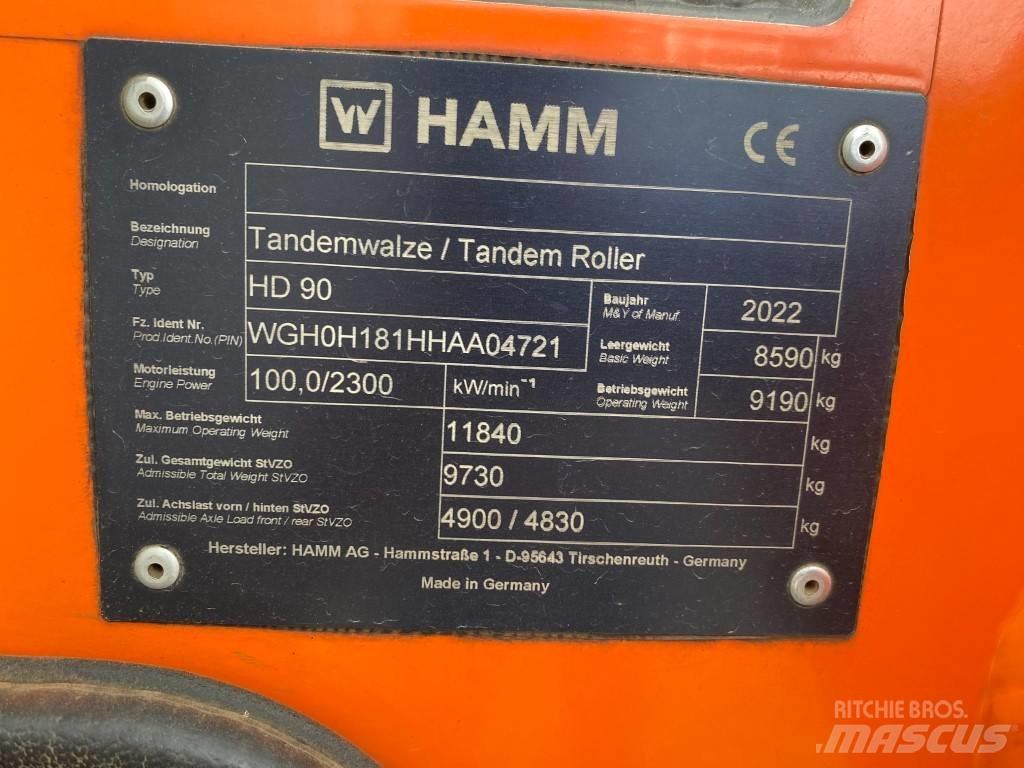 Hamm HD 90 Cilindros Compactadores tandem