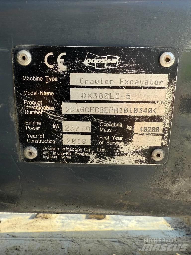 Doosan DX 380 LC-5 Escavadoras de rastos