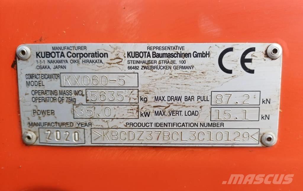 Kubota KX 060-5 Mini Escavadoras <7t