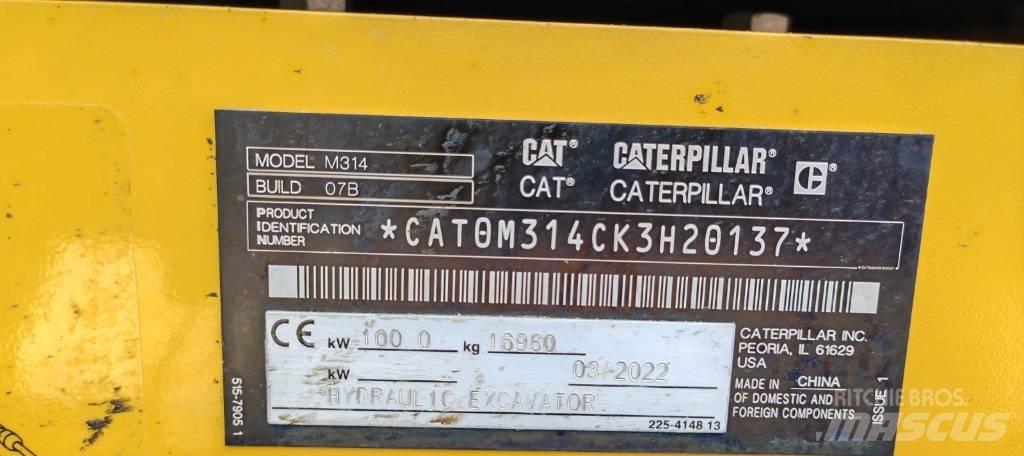 CAT 314 Escavadoras de rodas