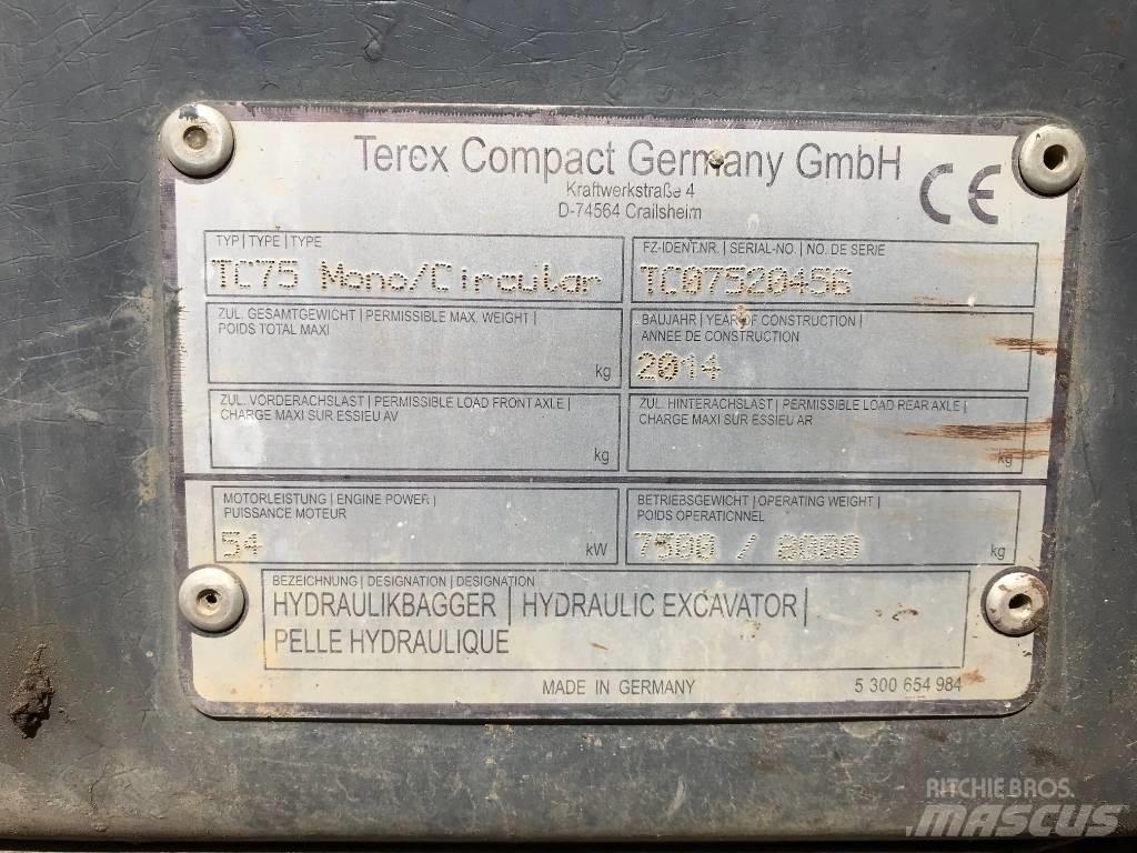 Terex TC 75 Escavadoras Midi 7t - 12t