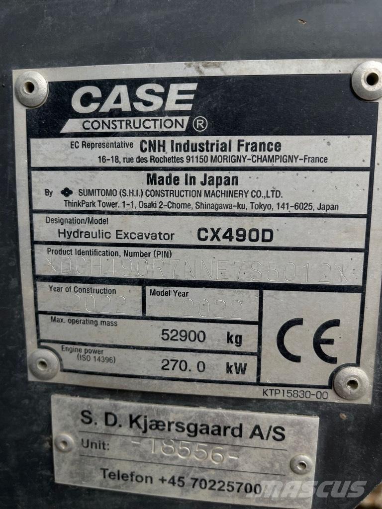 CASE CX 490 D Escavadoras de rastos