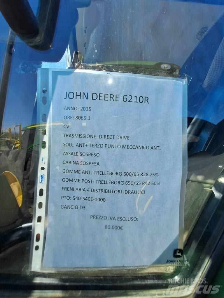 John Deere 6210 R Tratores Agrícolas usados
