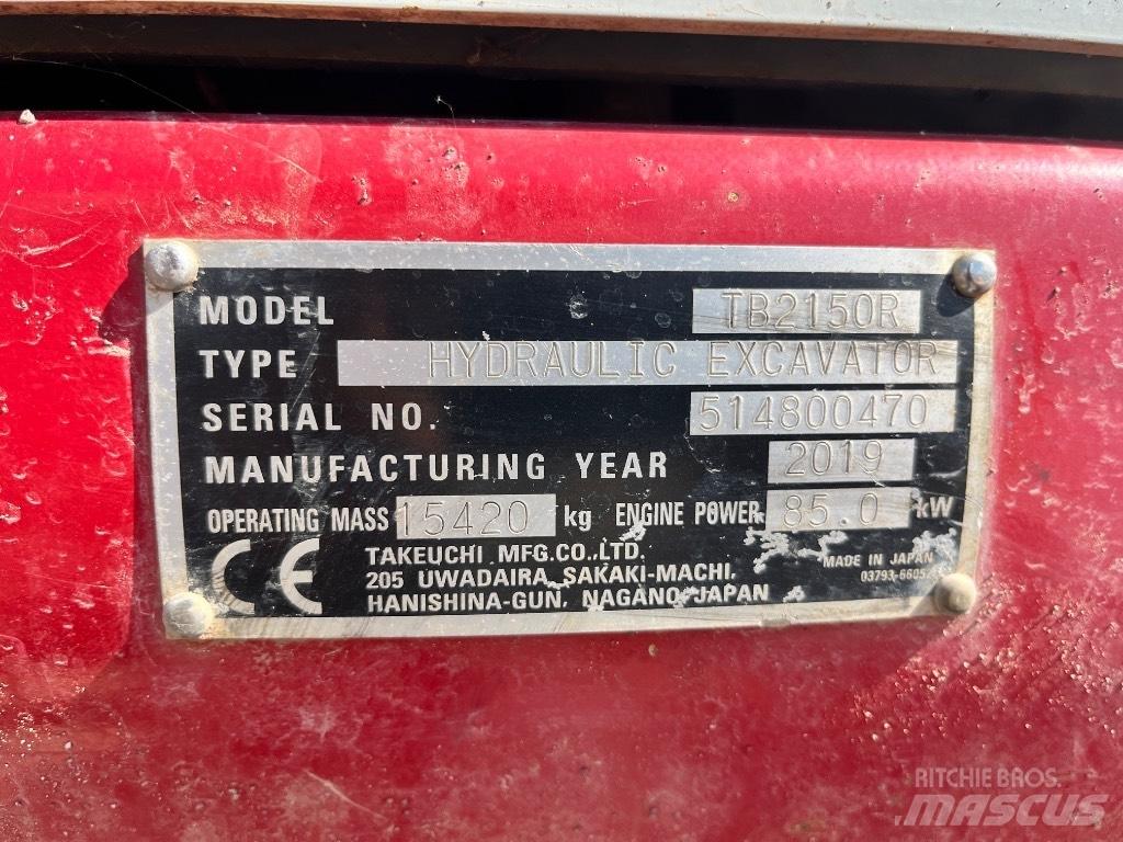Takeuchi TB 2150 R Escavadoras de rastos