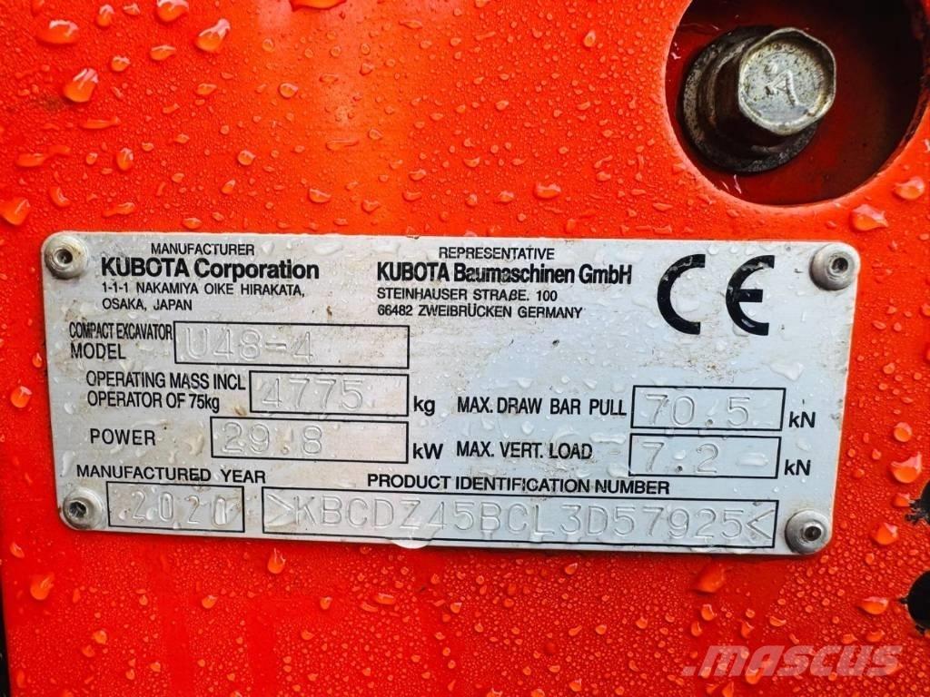 Kubota U 48-4 Mini Escavadoras <7t