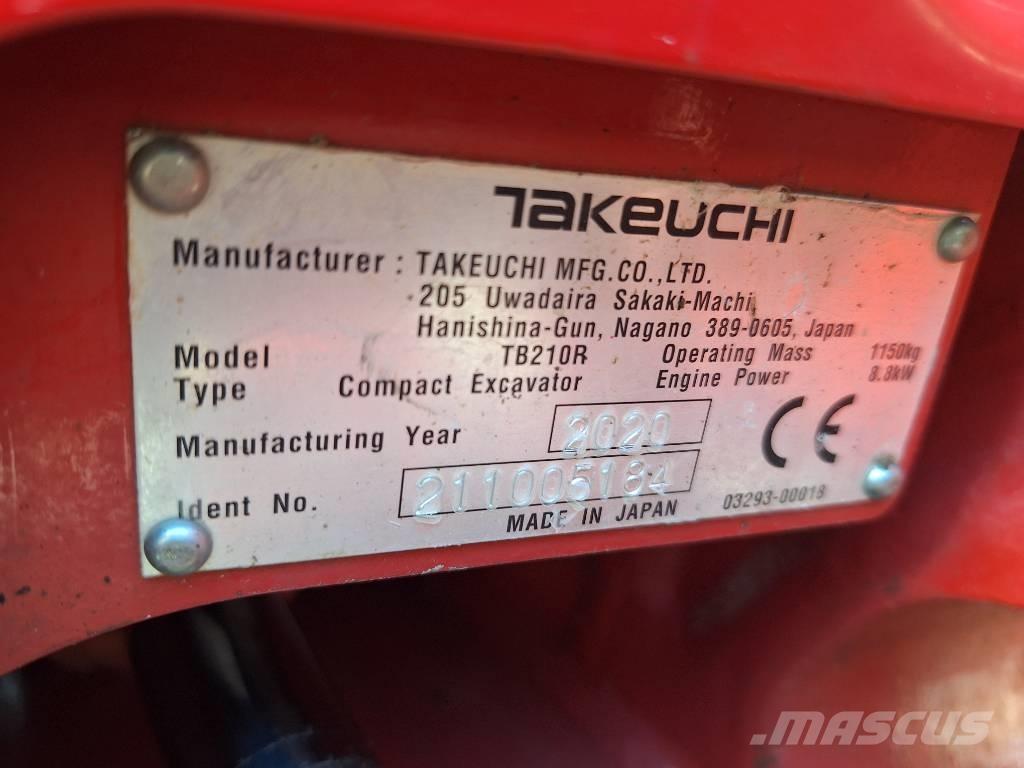 Takeuchi TB 210 R Mini Escavadoras <7t