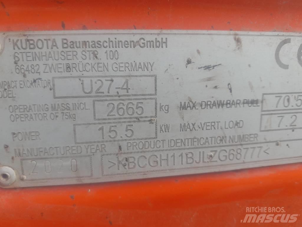 Kubota U 27-4 Mini Escavadoras <7t