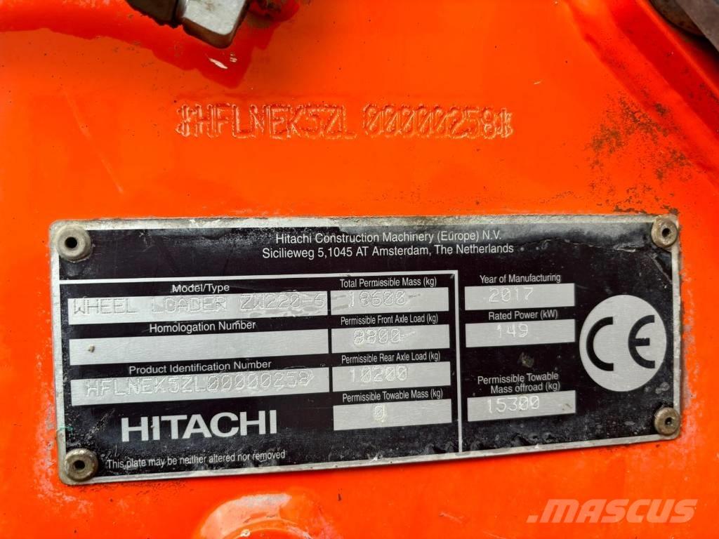 Hitachi ZW 220-6 Pás carregadoras de rodas