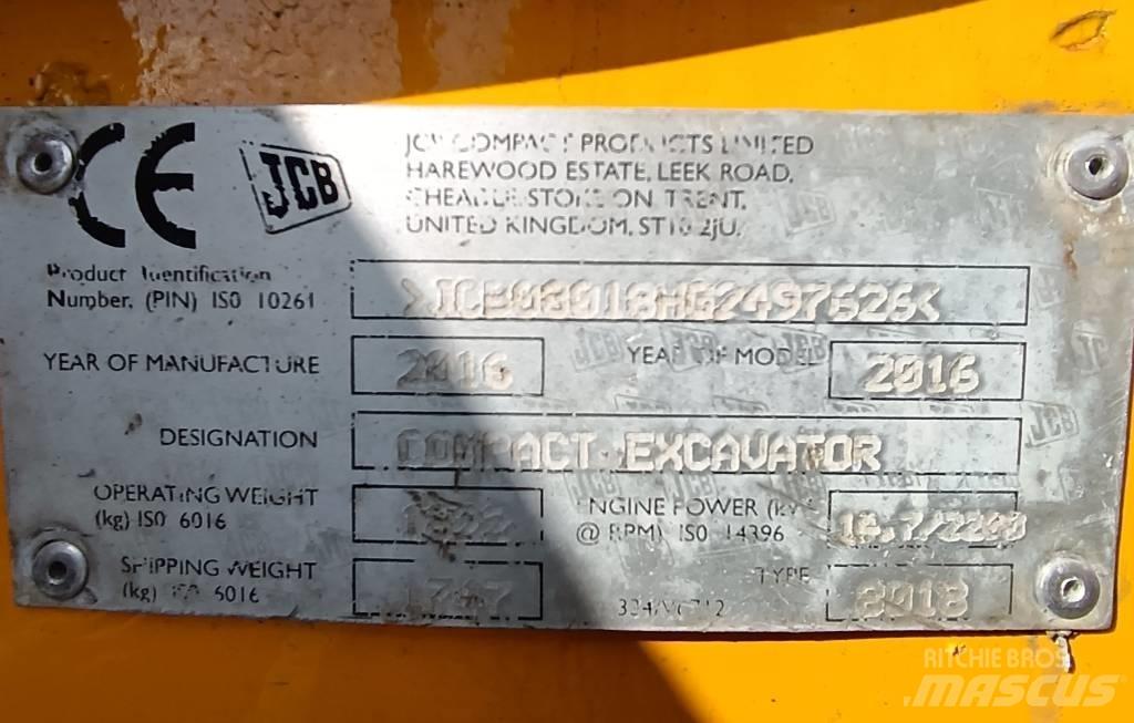 JCB 8018 CTS Mini Escavadoras <7t