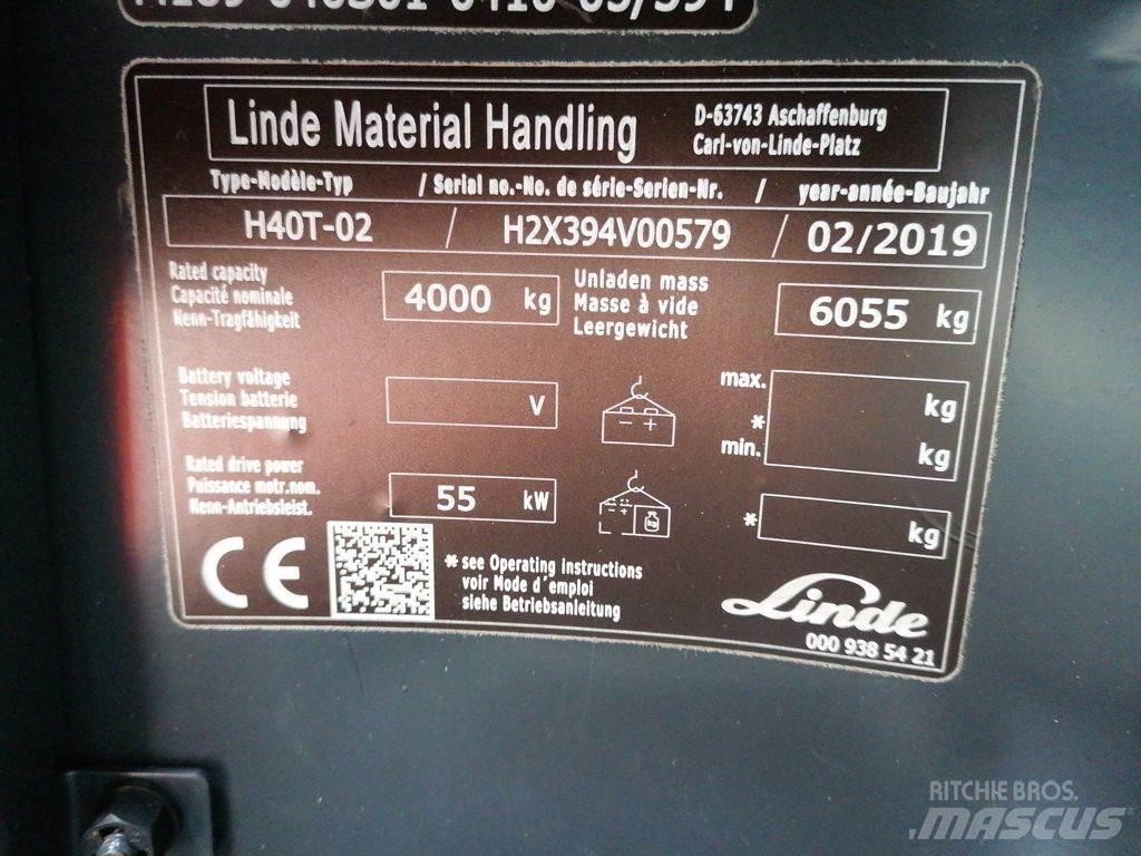 Linde H40T-02 Empilhadores a gás