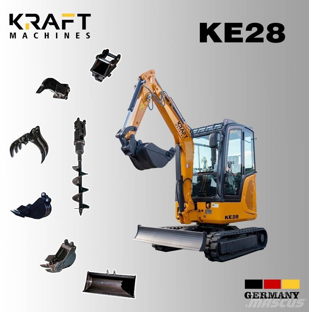 Kraft KE28 Mini Escavadoras <7t